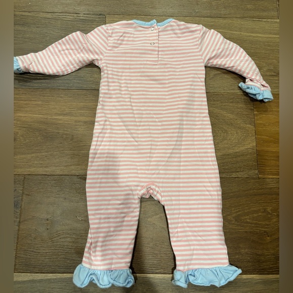 Trotter St. Kids Pink Stripe Romper - 12M - Picture 5 of 5